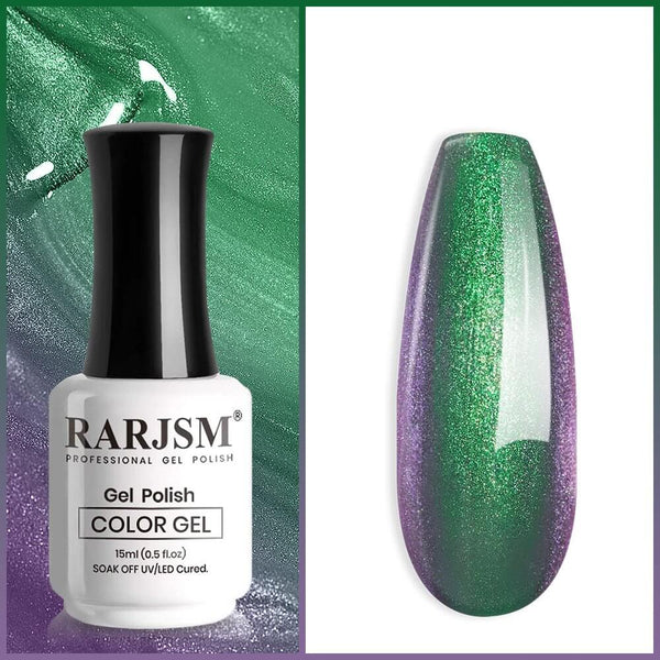 Lake Green to Purple | RARJSM ®Holographic Chameleon Gel Nail Polish | 15ml #680