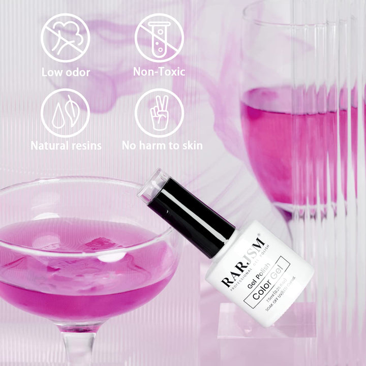 ARJSM ® Lavender Purple Thread pearl gel nail polish 7.5ml #387