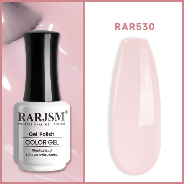 Lemon Pink|RARJSM ®Classic Nude Pink Gel Nail Polish|15ml #530