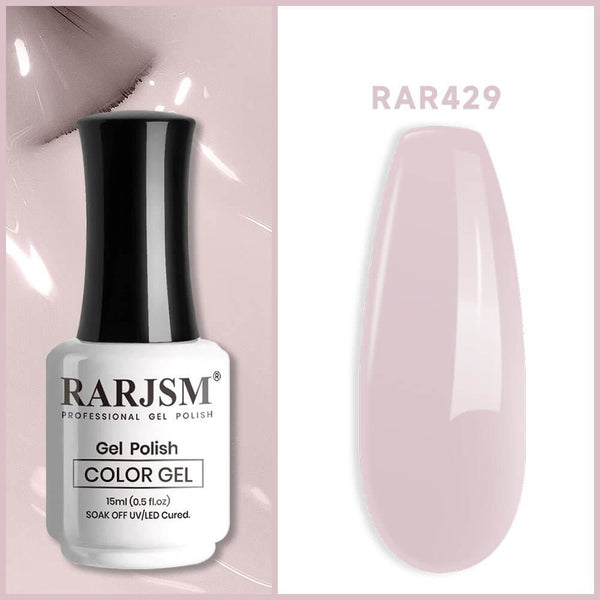 Light Purple Basic nail colors Classic nude Color Gel Nail Polish 15ml #429 - RARJSM