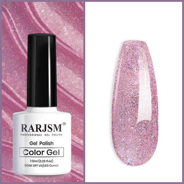 Light Purple |RARJSM ® Brilliant fireworks Glitter Gel Nail Polish | 7.5ml #707 - RARJSM
