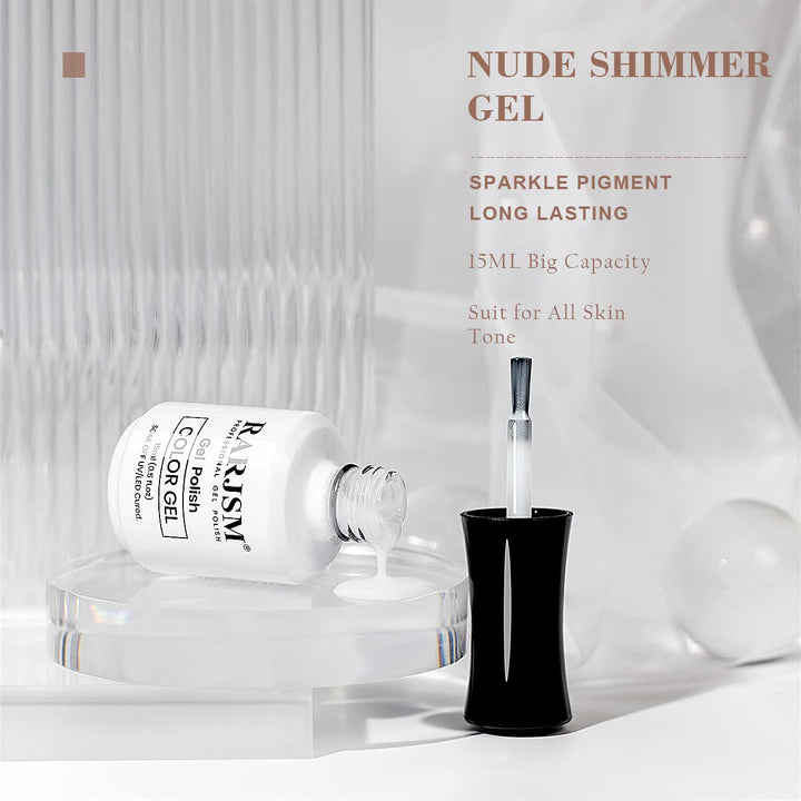 RARJSM ® Milky White Shimmer Gel Nail Polish 15ml #531