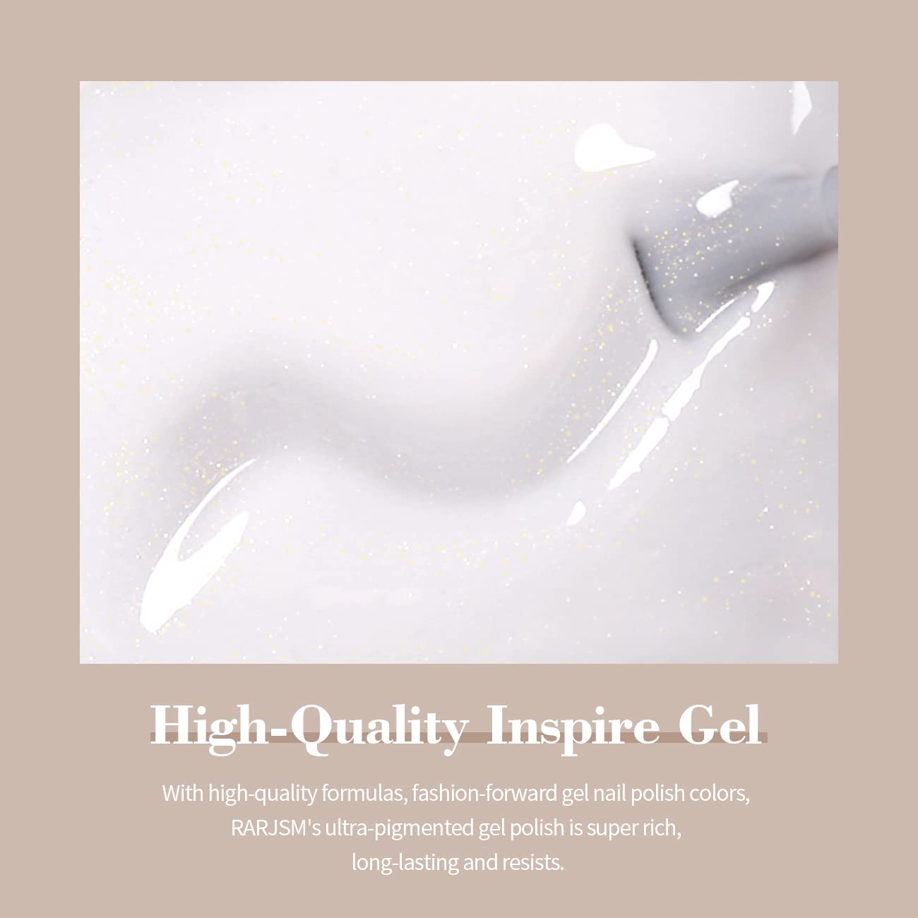 RARJSM ® Milky White Shimmer Gel Nail Polish 15ml #531