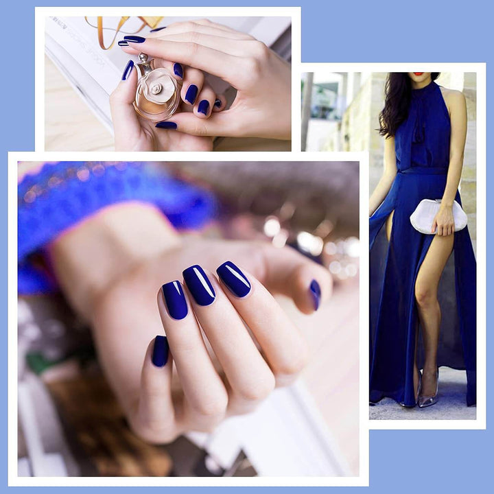 Rarjsm Navy Blue Gel Nail Polish Royal Blue Gel Nails 15ml #166 Rarjsm Navy Blue Gel Nail Polish Royal Blue Gel Nails 15ml #166