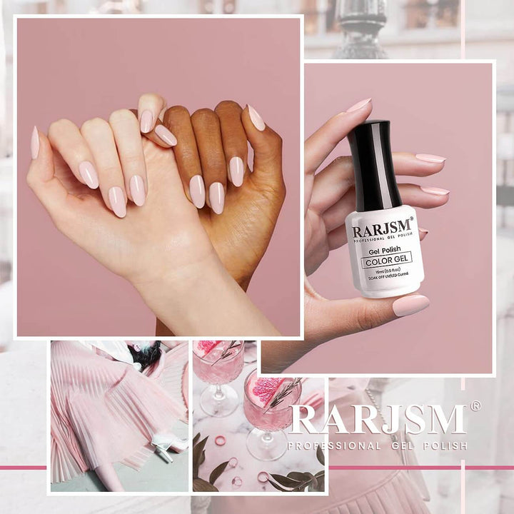 Nude Pink rarjsm Basic nail colors Classic nude Gel Nail Polish