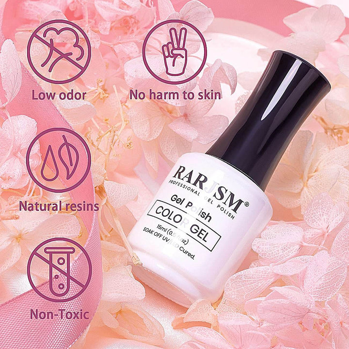 Nude Pink rarjsm Basic nail colors Classic nude Gel Nail Polish