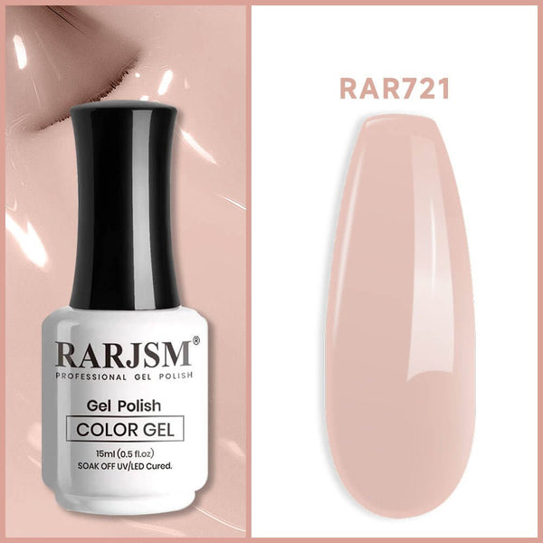 Nude Pink Basic nail colors Classic nude Color Gel Nail Polish 15ml #721 - RARJSM