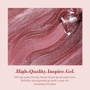 Velvet Jelly Gel Polish Texture Nude Red Shimmer Detail