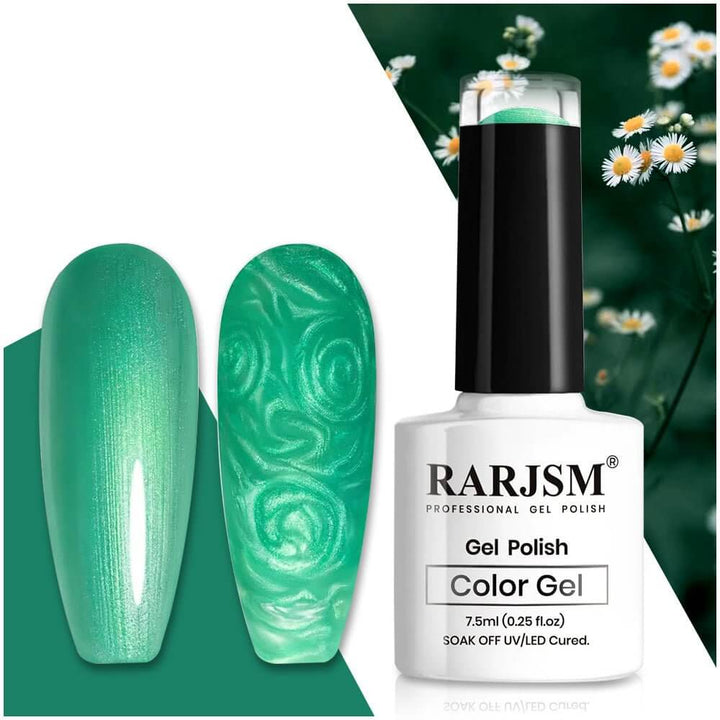RARJSM ® Olive Green Thread pearl gel nail polish 7.5ml #140