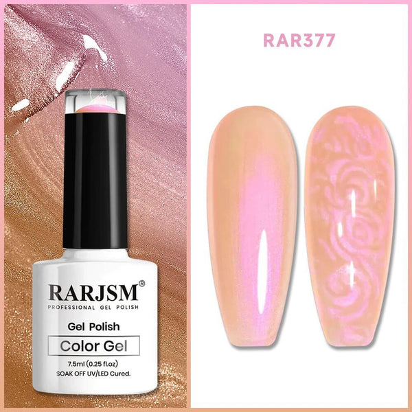 Pink Purple 2-in-1 Thread pearl gel nail polish 7.5ml #377 - RARJSM