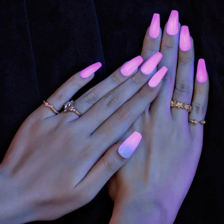 Pink | RARJSM ® Halloween luminous Glow In The Dark Color Gel nail Polish｜15ml