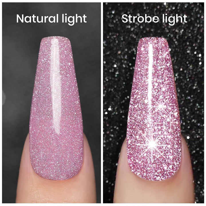 Pink Sparkle Shiny | RARJSM ®Reflective Glitter Gel Nail Polish | 7.5ml #81