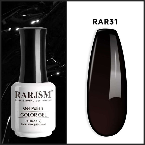 Pure Black | RARJSM ®Classic Color Gel Nail Polish | 15ml #31