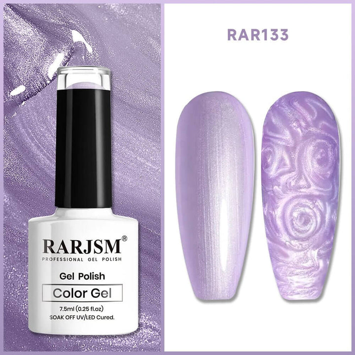 Purple 2-in-1 Thread pearl gel nail polish 7.5ml #133 - RARJSM