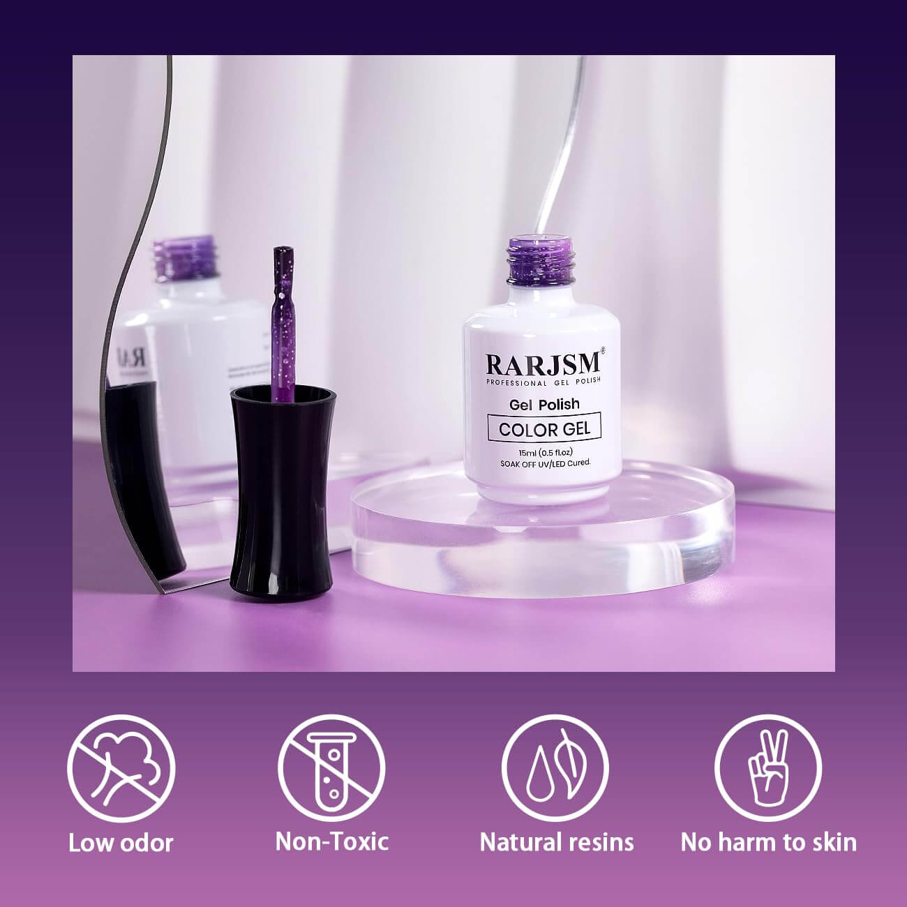 RARJSM ® Purple color changing gel nail polish ombre gel polish