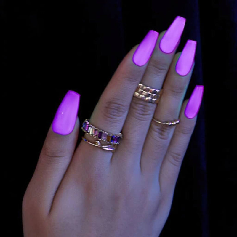 Purple | RARJSM ® Halloween luminous Glow In The Dark Color Gel nail Polish｜15ml