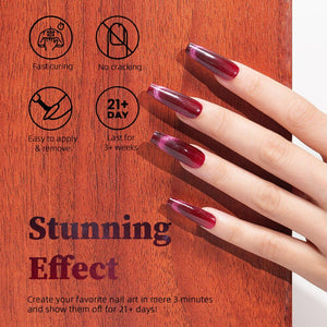 RARJSM ®Purple Red 9D Ice Jelly Cat Eye Gel Polish 15ml