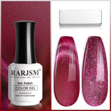 RARJSM ®Purple Red 9D Ice Jelly Cat Eye Gel Polish 15ml