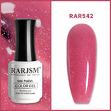 RARJSM ®Purple Red Rainbow Shimmer Gel Nail Polish 15ml #542