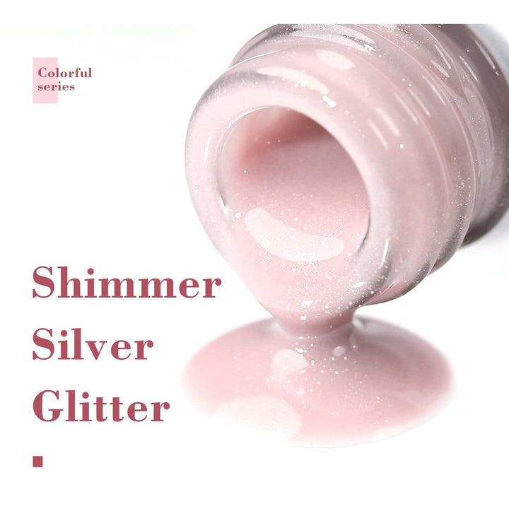 RARJSM ®Rainbow Glitter 6 Colors Shimmer Gel Nail Polish Set 7.5ml