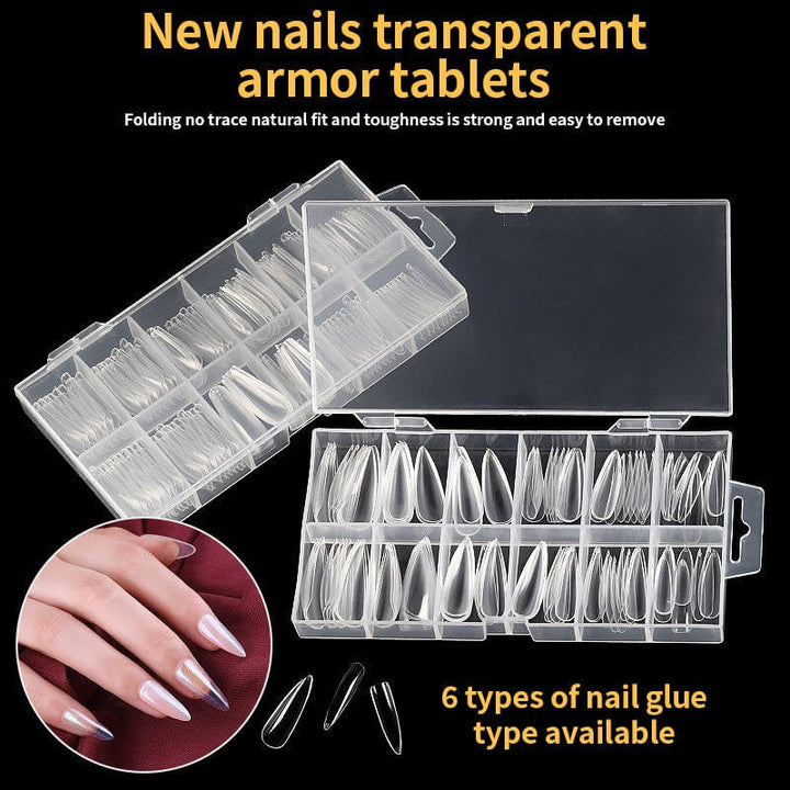 Rarjsm 120Pcs Transparent Full Cover Nail Tips