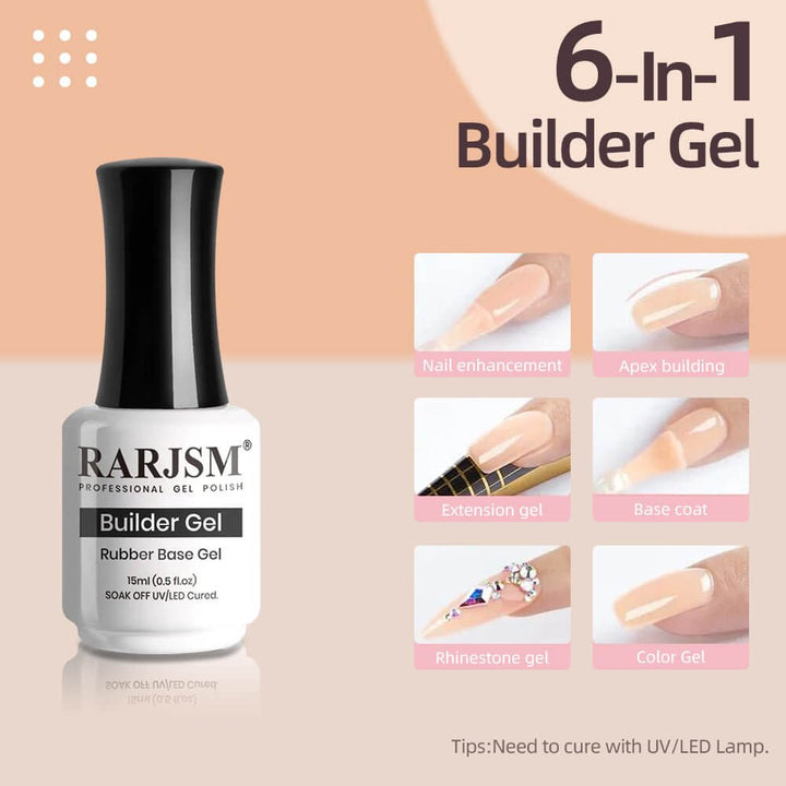 RARJSM ® Apricot Pink 6 in 1 Builder Gel | 15ml #503 - RARJSM