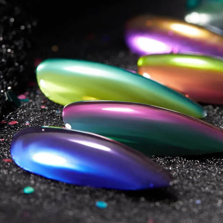Rarjsm Aurora Magic Liquid Chrome Powder Kit - chrome holographic nails