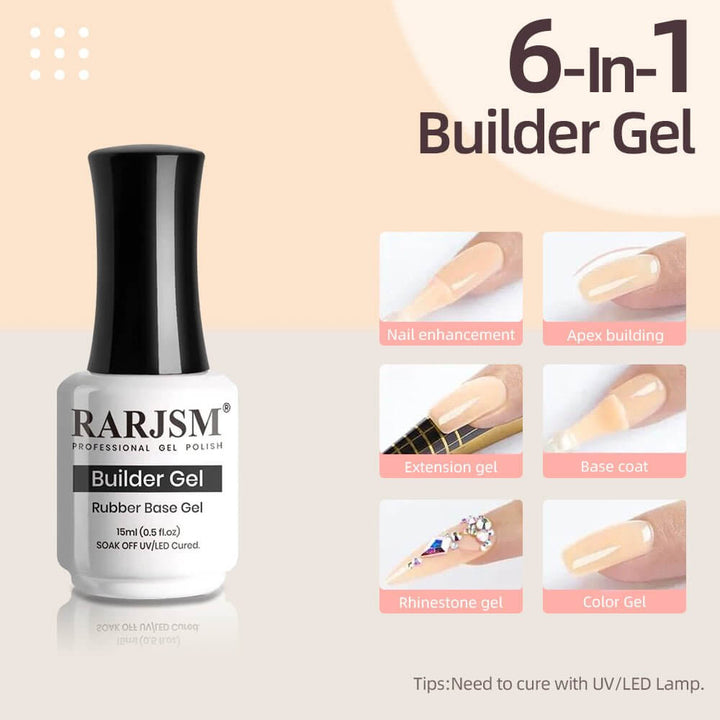 RARJSM ® Cashmere Pink 6 in 1 Builder Gel | 15ml #504 - RARJSM