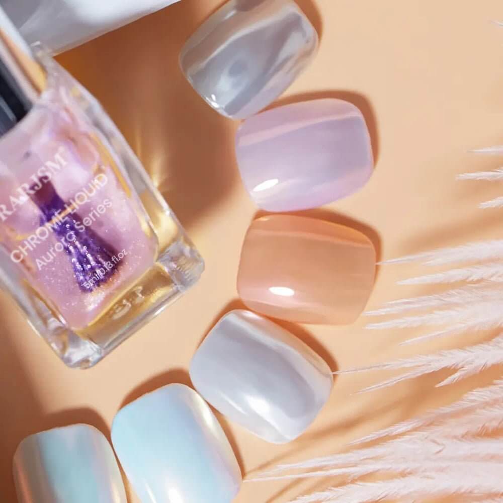 Pearl Chrome Nails Different Base Colors Different Effects