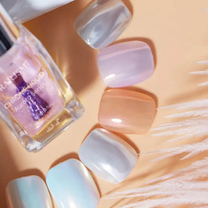 Pearl Chrome Nails Different Base Colors Different Effects