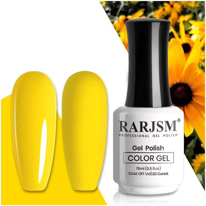 RARJSM ®Classic Color Gel| Lemon Yellow Nail Polish| Summer Colors Nails Gel |15ml - RARJSM