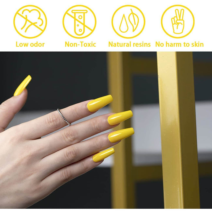 RARJSM ®Classic Color Gel| Lemon Yellow Nail Polish| Summer Colors Nails Gel |15ml - RARJSM