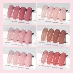 RARJSM ®Classic Color Gel Set | 6 Colors Nude Purple Gel Polish Set | 7.5ml 6pcs