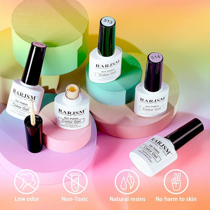 RARJSM ®Classic Color Gel Set | 6 Colors Rainbow Spring Summer Ice Cream Set | 7.5ml 6pcs