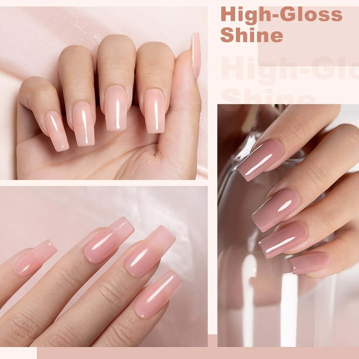 RARJSM ®Classic Color Gel Set | 6 Transparent Natural Colors French Manicure Set | 7.5ml 6pcs