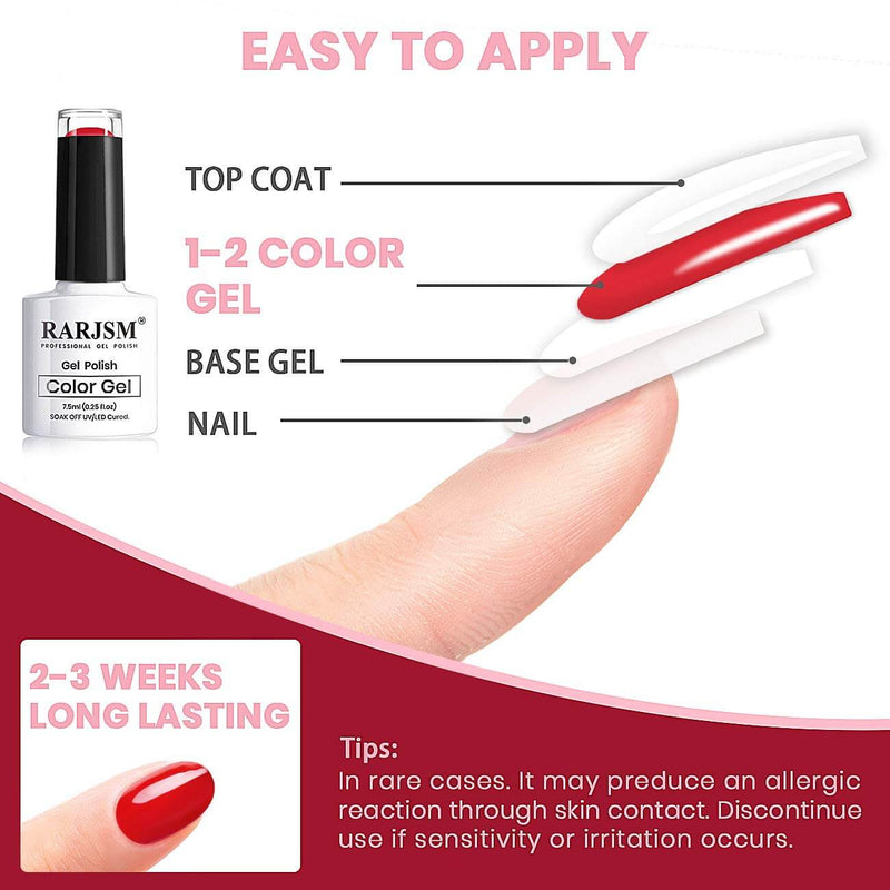 RARJSM ®Classic Color Gel Set |Classic 6 Colors Nail Polish Set | 7.5ml 6pcs