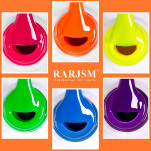 RARJSM ®Classic Color Gel Set |Neon Gel Polish Set| Set of 6 Dark Neon Colors| 7.5ml 6pcs