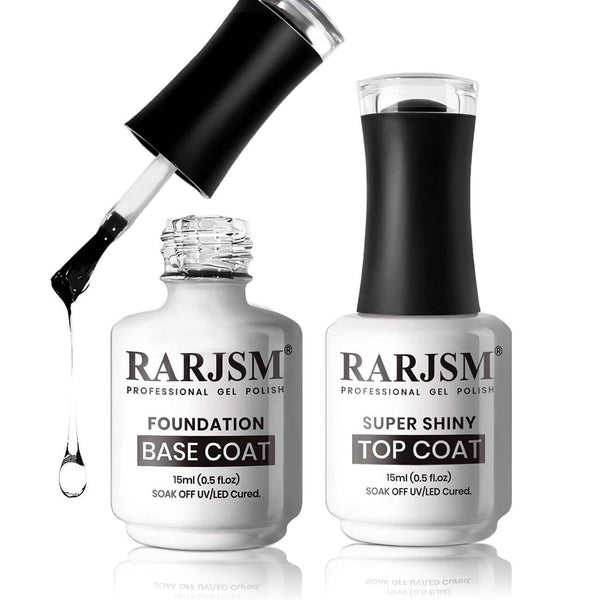 RARJSM ® Gel Nail Polish Base and Top Coat| 15ml 2pcs