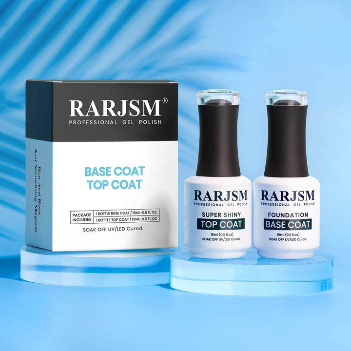 RARJSM ® Gel Nail Polish Base and Top Coat| 15ml 2pcs