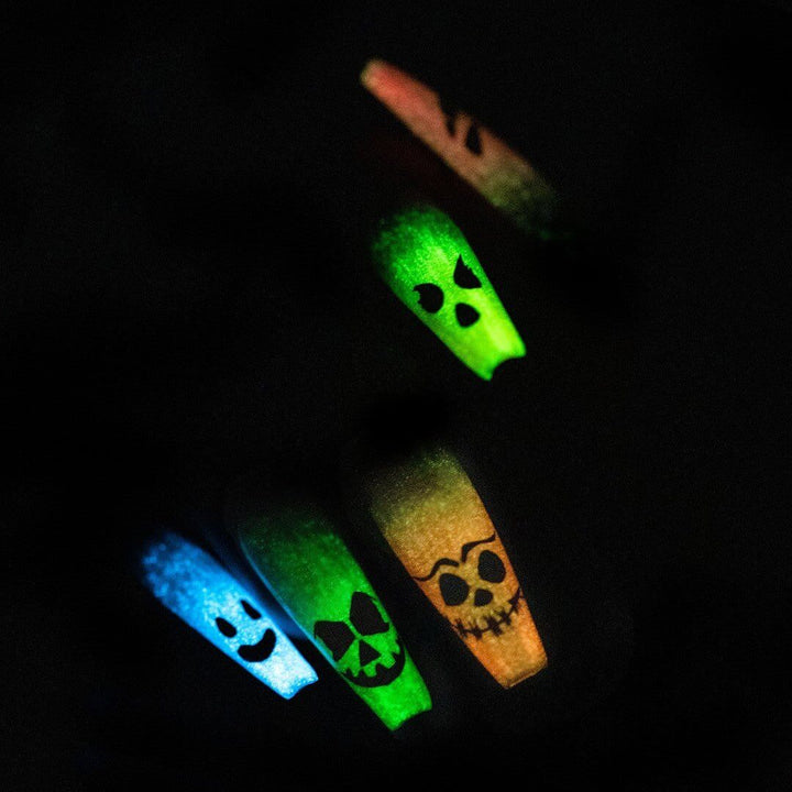 RARJSM ® Halloween 12 Colors Glow In The Dark Nail Art Gel Liner Polish Set｜8ml 12pcs - RARJSM