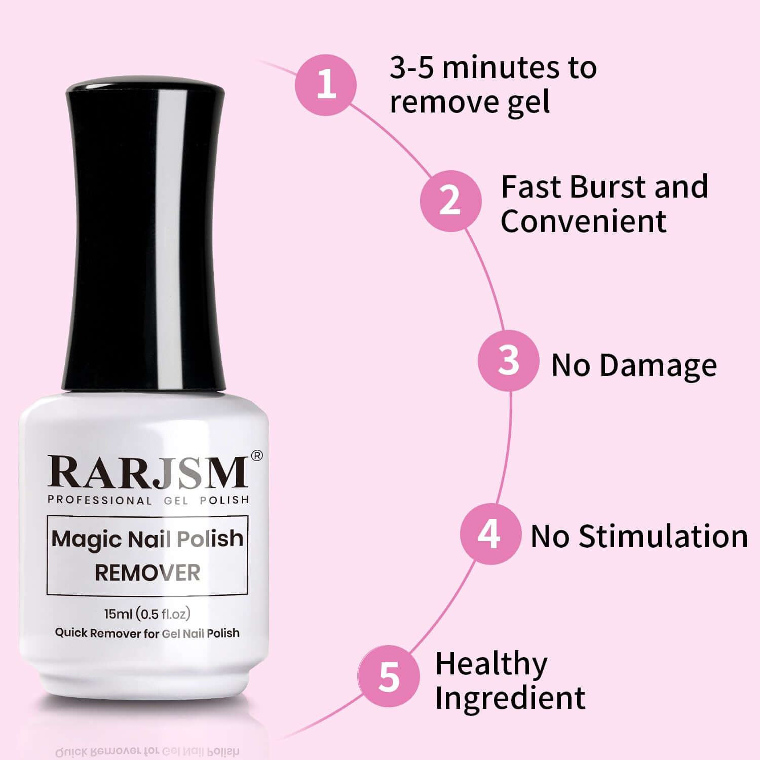 No Soak Gel Polish Remover Gentle on Nails Damage Free
