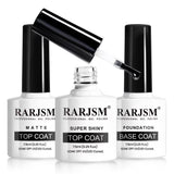 RARJSM ®Matte Gel Top Coat and Base Coat| 7.5ml 3PCS Set