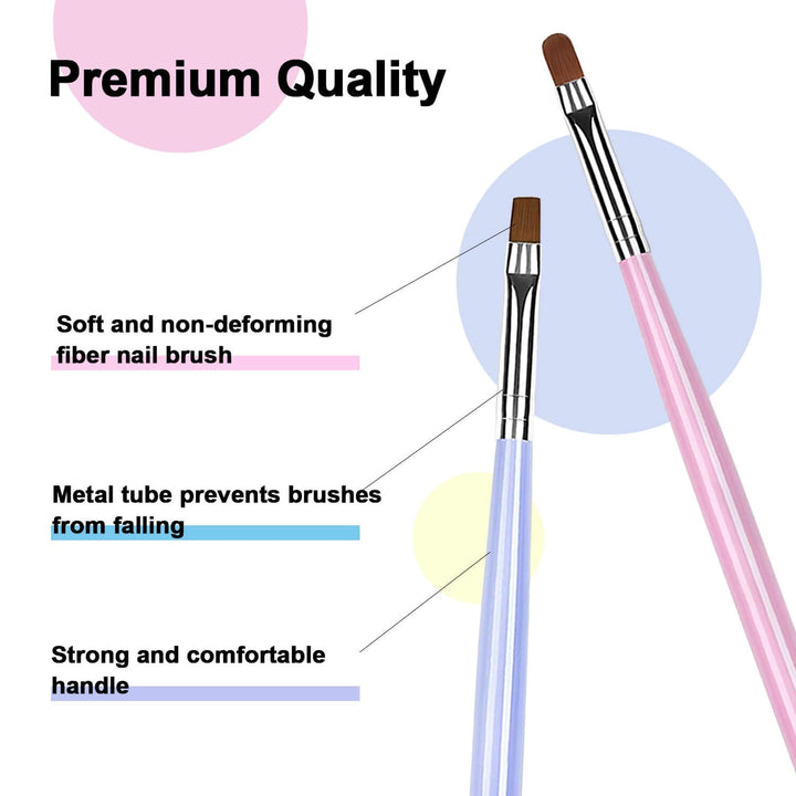 RARJSM ®Nail Art Brushes Set | 6 PCS Gel Polish Nail Art Design Pen Painting Tools