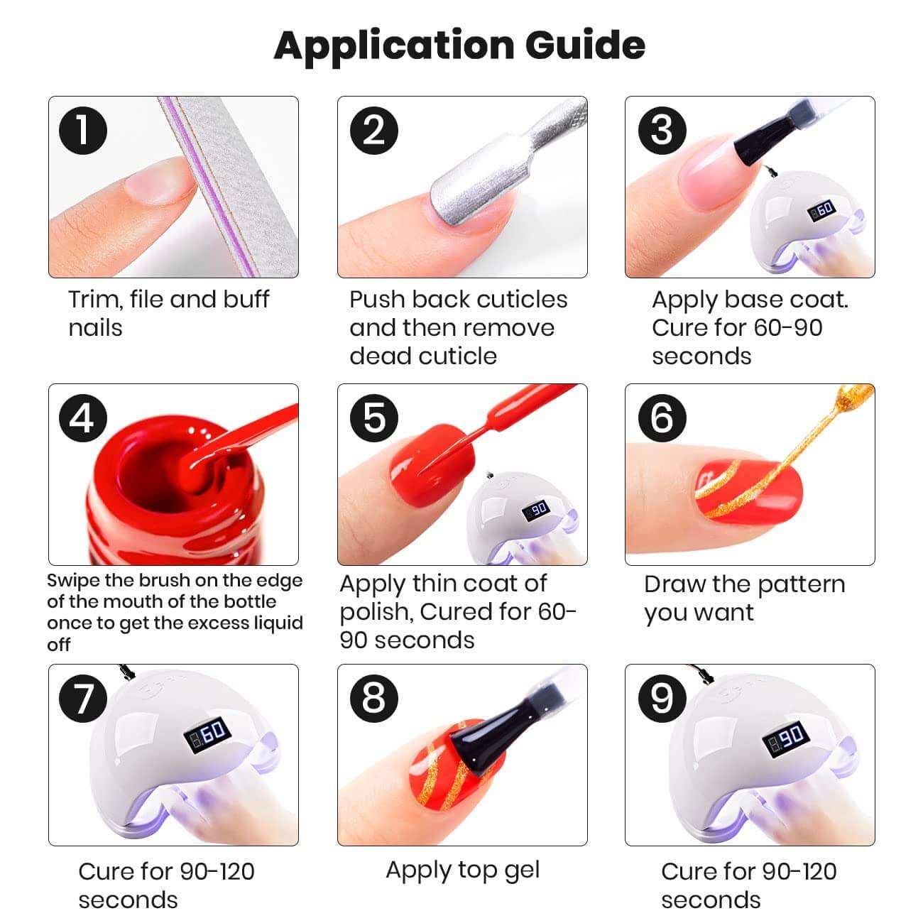RARJSM ® Nail Art Gel Liner | 12 Colors Candy Color Painting Nail Gel Polish Set｜8ml 12pcs