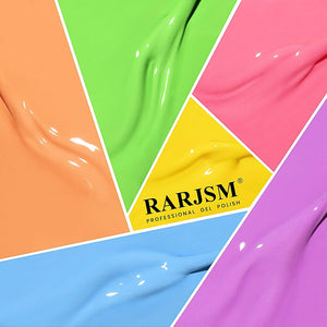 Pastel gel liner texture high pigmentation smooth application candy colors yellow green blue purple orange pink RARJSM professional
