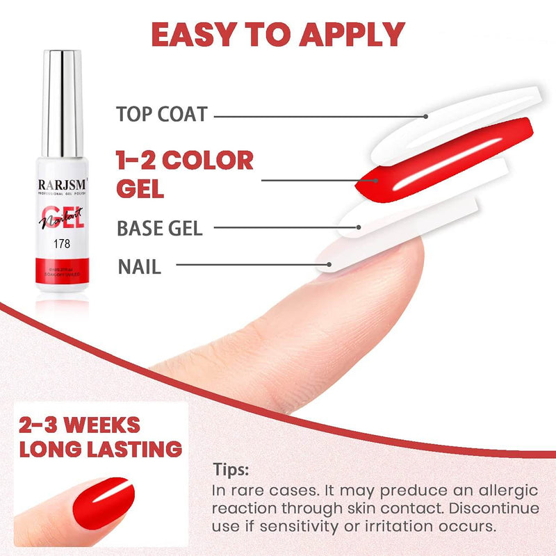 RARJSM ® Nail Art Gel Liner| Christmas Collection | 6 Colors Glitter Painting Nail Gel Polish Set｜8ml 6pcs