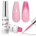 Silber & Pink Reflektierender Glitzer Nagellack Duo 8ml