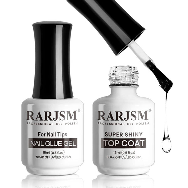 RARJSM ® Nail Glue and Top Coat| 15ml 2pcs - RARJSM