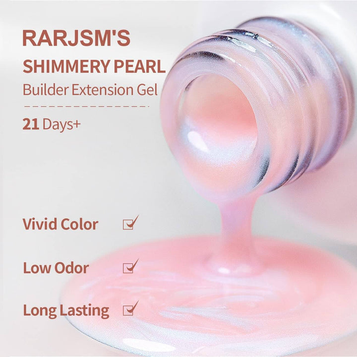 RARJSM ® Pearl Pink Shell Thread 6 in 1 Builder Gel |15ml #528