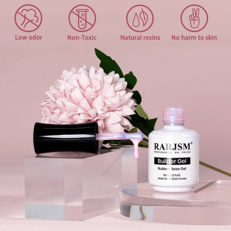 RARJSM ® Pearl Pink Shell Thread 6 in 1 Builder Gel |15ml #528
